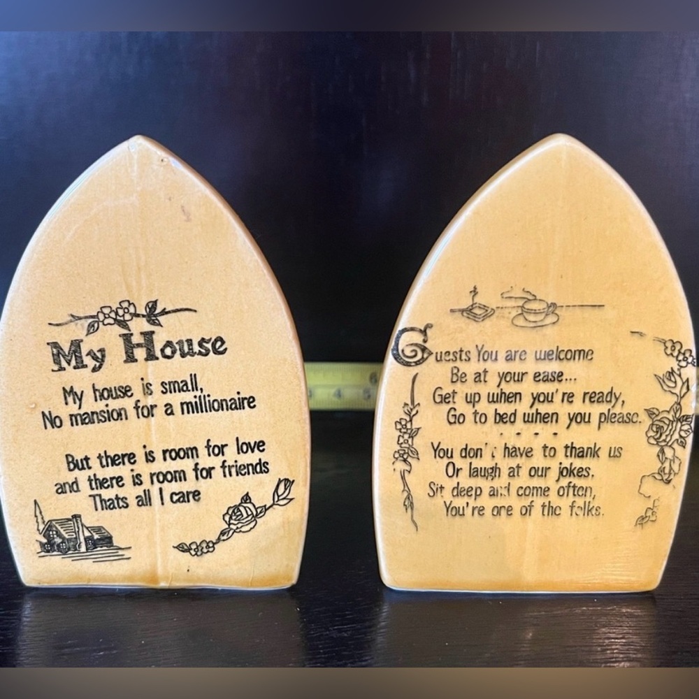 My House Vintage Iron Salt & Pepper Shaker Functional Collectable Decor Mustard